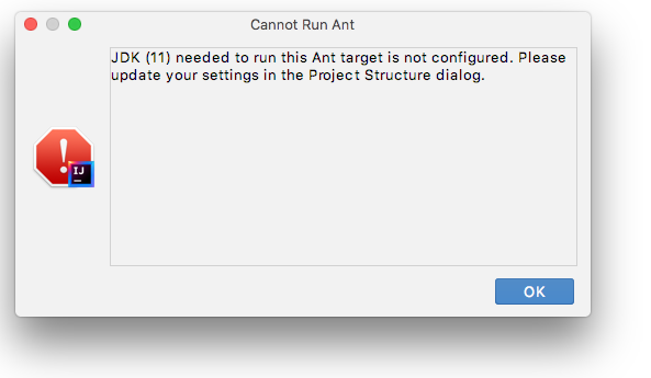 IntelliJ Ant error
