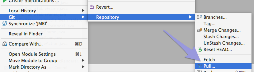 IntelliJ Pull