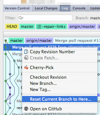 IntelliJ History reset