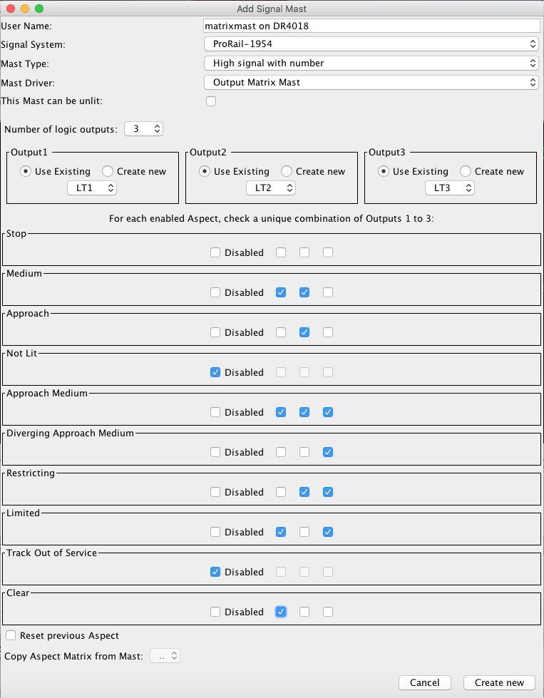 DCC Decoder panel