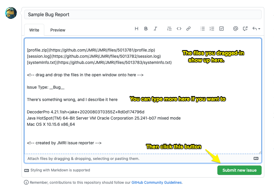 GitHub Edit Issue screen