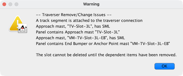 delete traverser slot