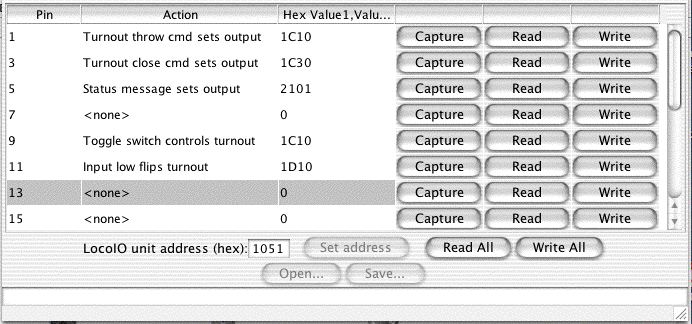 LocoIO Programmer screen