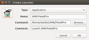 Create Launcher filled in